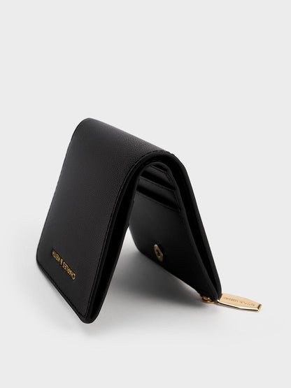 Keely Top Zip Small Wallet - Black | CHARLES & KEITH