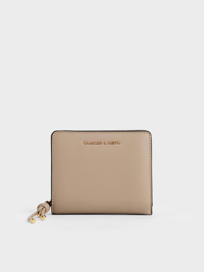 Everleigh Zip-Around Small Wallet - Taupe | CHARLES & KEITH