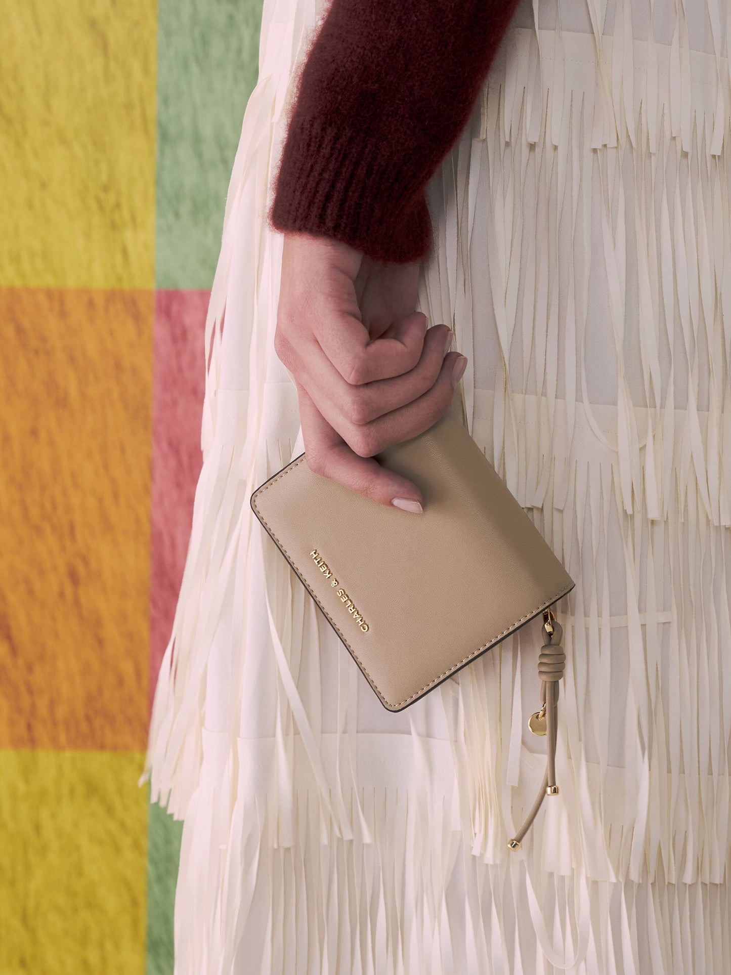 Everleigh Zip-Around Small Wallet - Taupe | CHARLES & KEITH