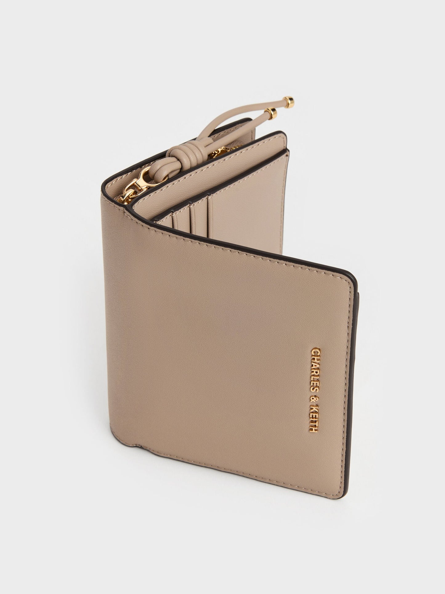 Everleigh Zip-Around Small Wallet - Taupe | CHARLES & KEITH