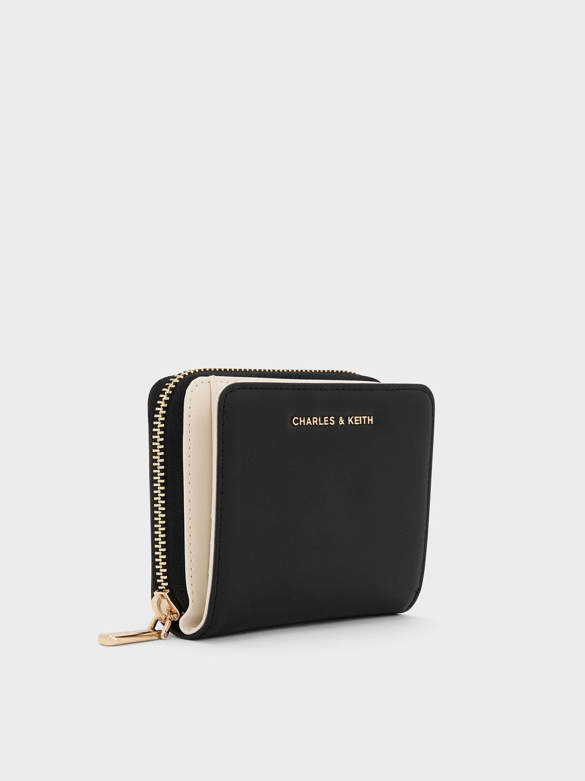 Finley Zip-Around Small Wallet - Black | CHARLES & KEITH