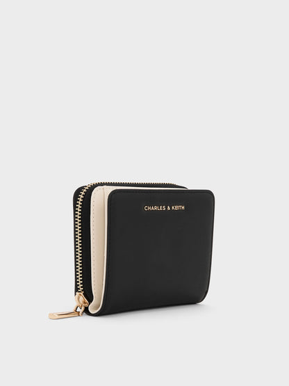 Finley Zip-Around Small Wallet - Black | CHARLES & KEITH