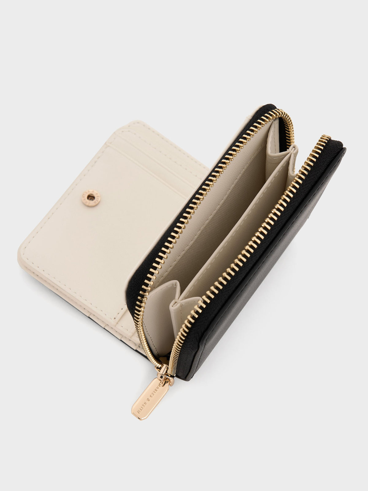 Finley Zip-Around Small Wallet - Black | CHARLES & KEITH