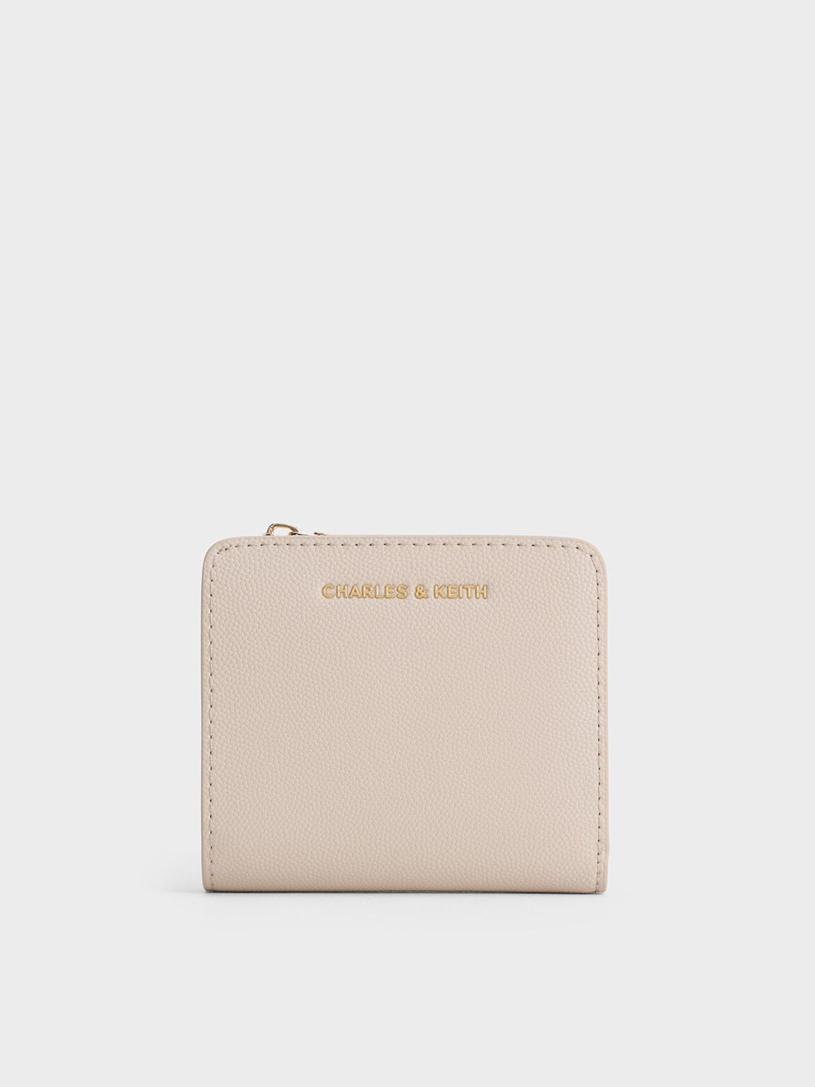 Keely Top Zip Small Wallet - Oat | CHARLES & KEITH