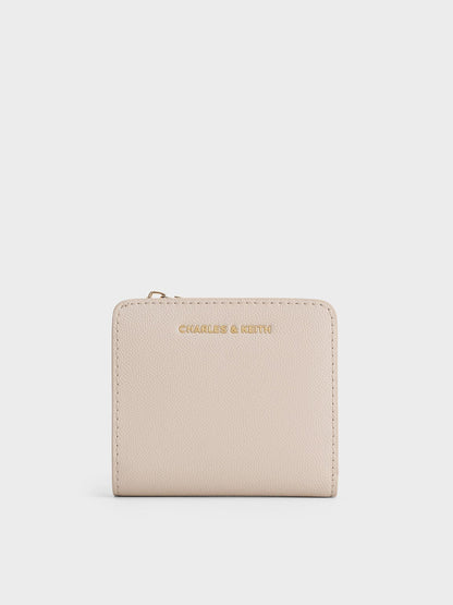 Keely Top Zip Small Wallet - Oat | CHARLES & KEITH