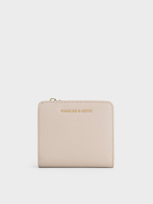 Keely Top Zip Small Wallet - Oat | CHARLES & KEITH