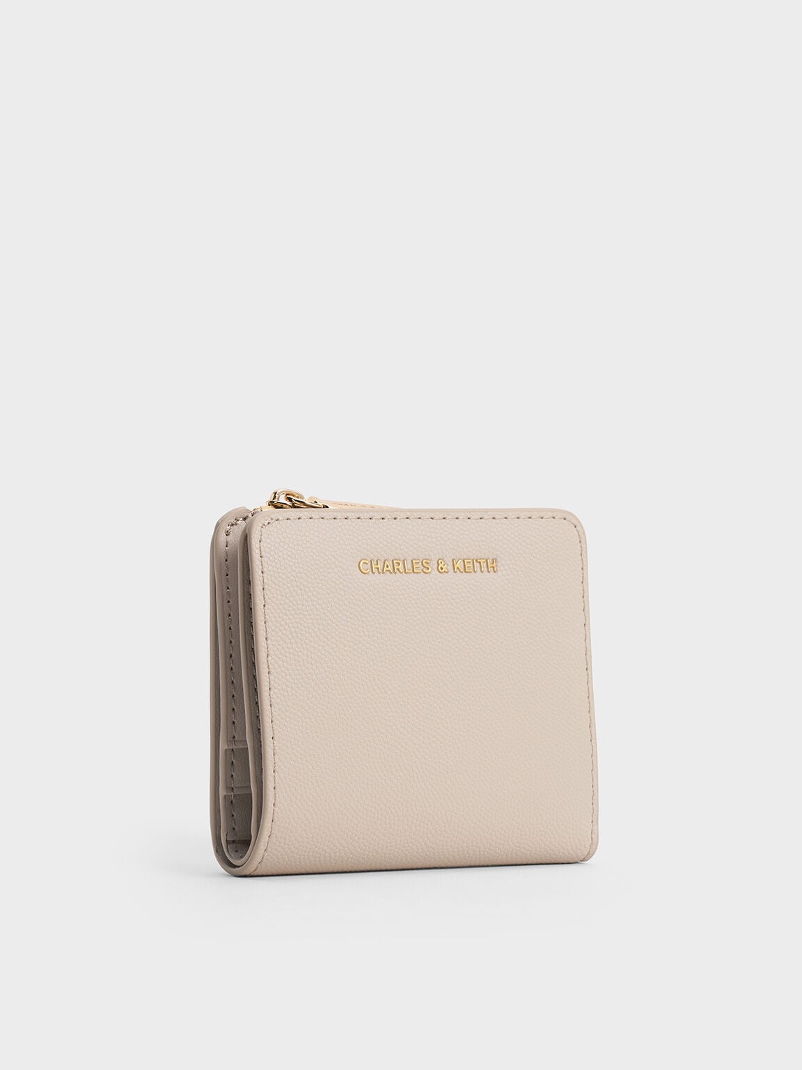 Keely Top Zip Small Wallet - Oat | CHARLES & KEITH