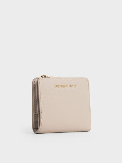 Keely Top Zip Small Wallet - Oat | CHARLES & KEITH