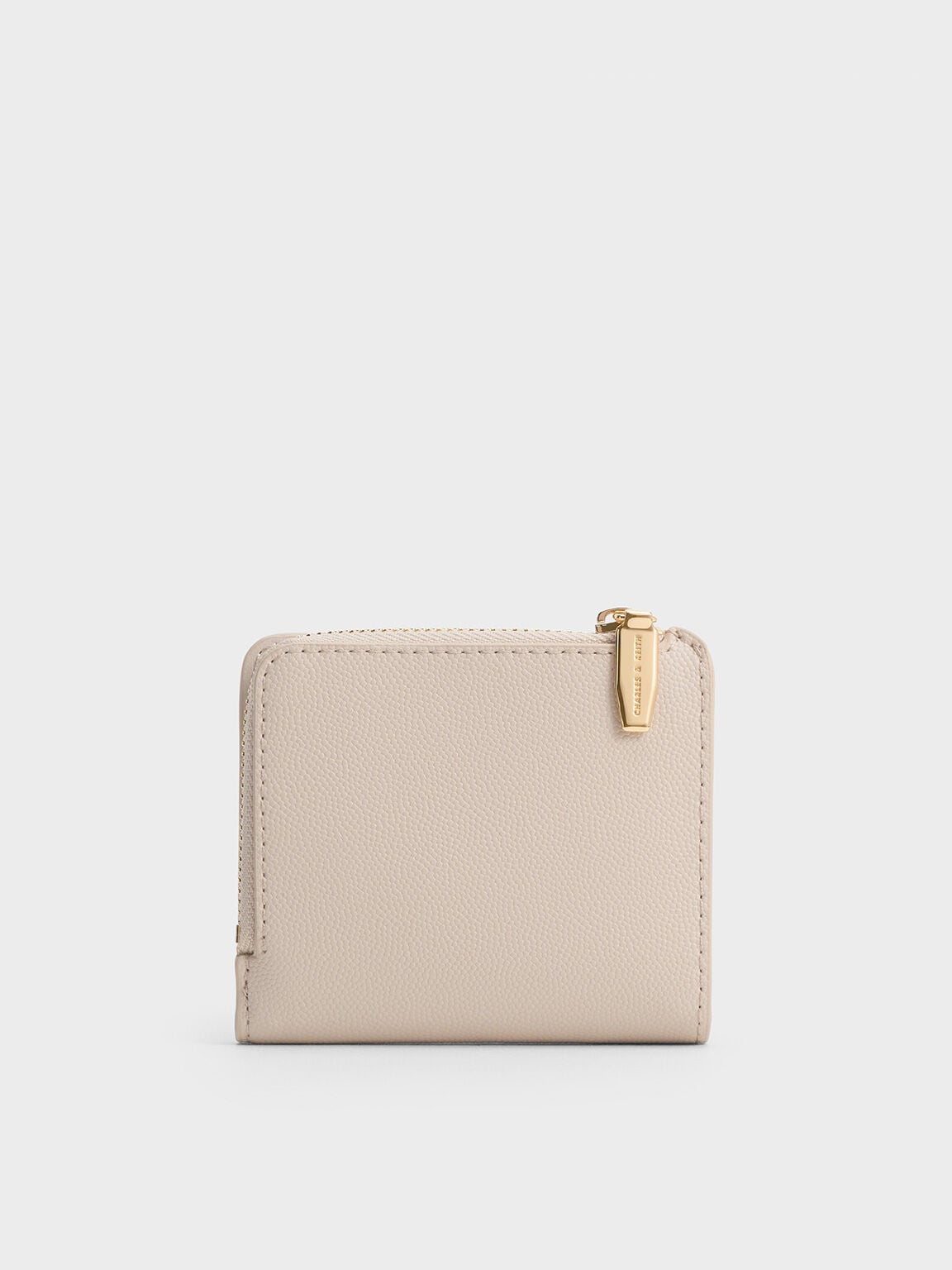 Keely Top Zip Small Wallet - Oat | CHARLES & KEITH