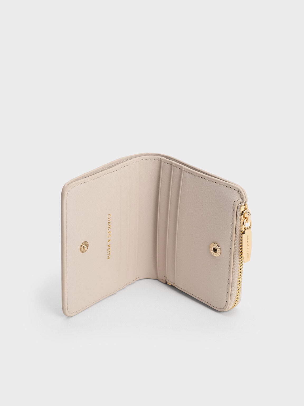 Keely Top Zip Small Wallet - Oat | CHARLES & KEITH