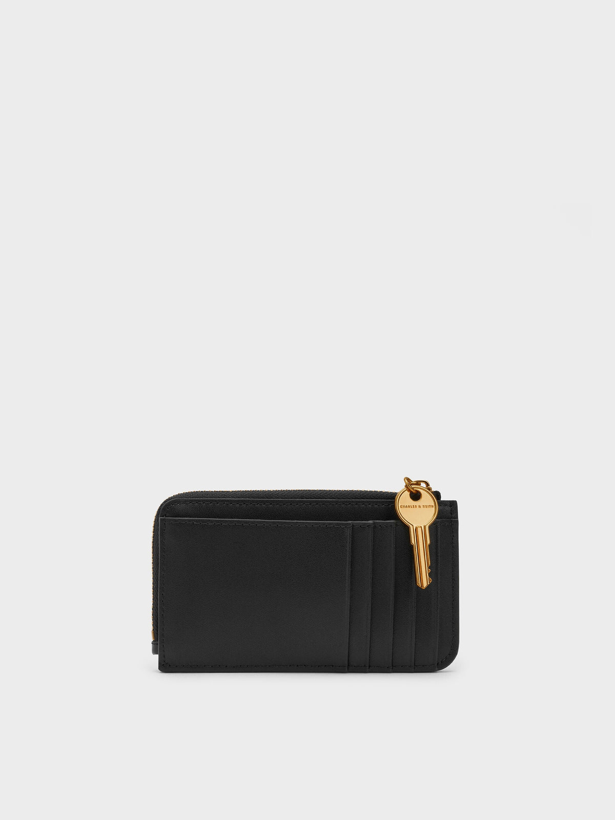 Lane Key Zip-Around Wallet - Black | CHARLES & KEITH