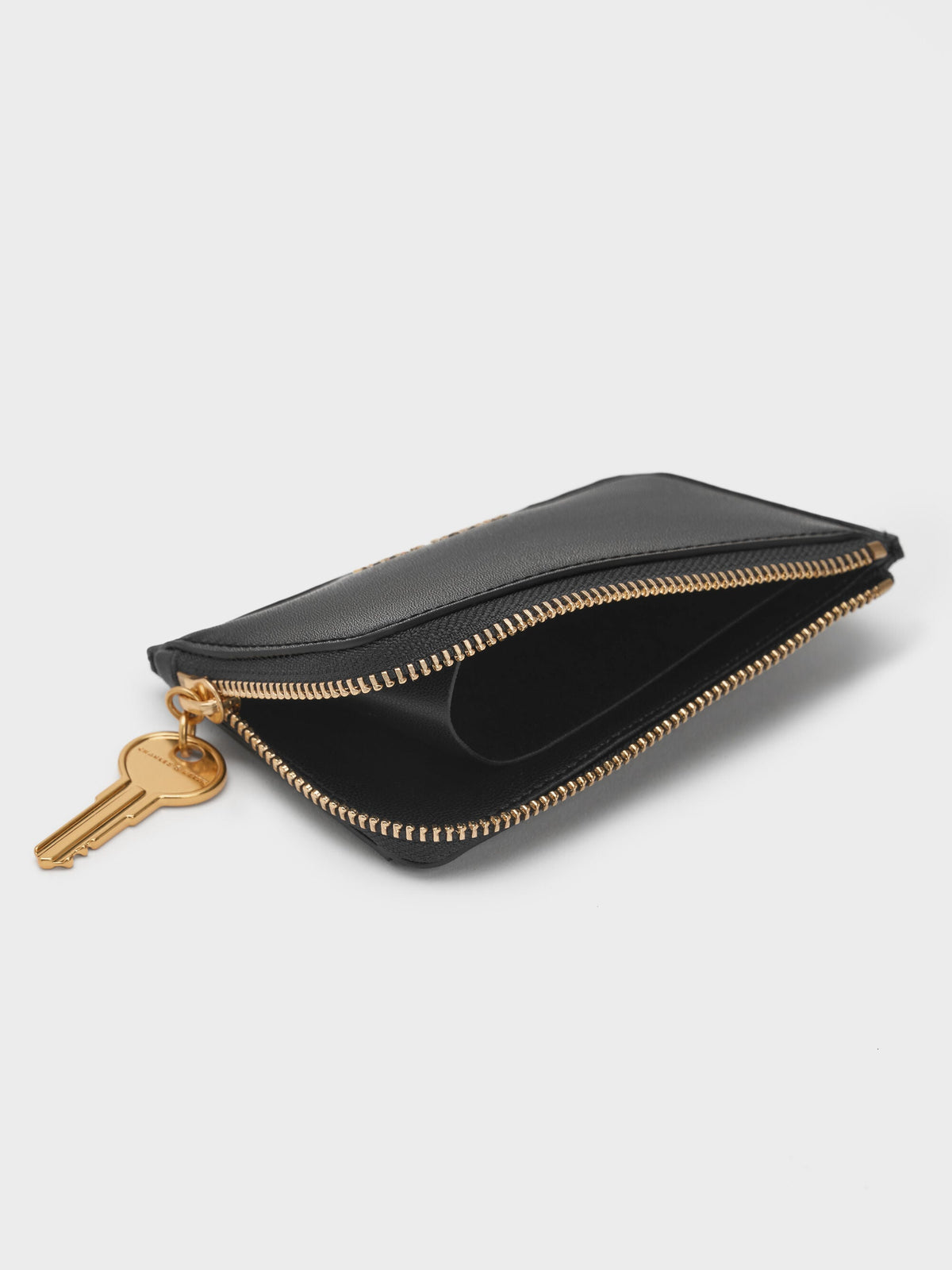 Lane Key Zip-Around Wallet - Black | CHARLES & KEITH