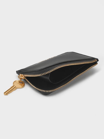 Lane Key Zip-Around Wallet - Black | CHARLES & KEITH
