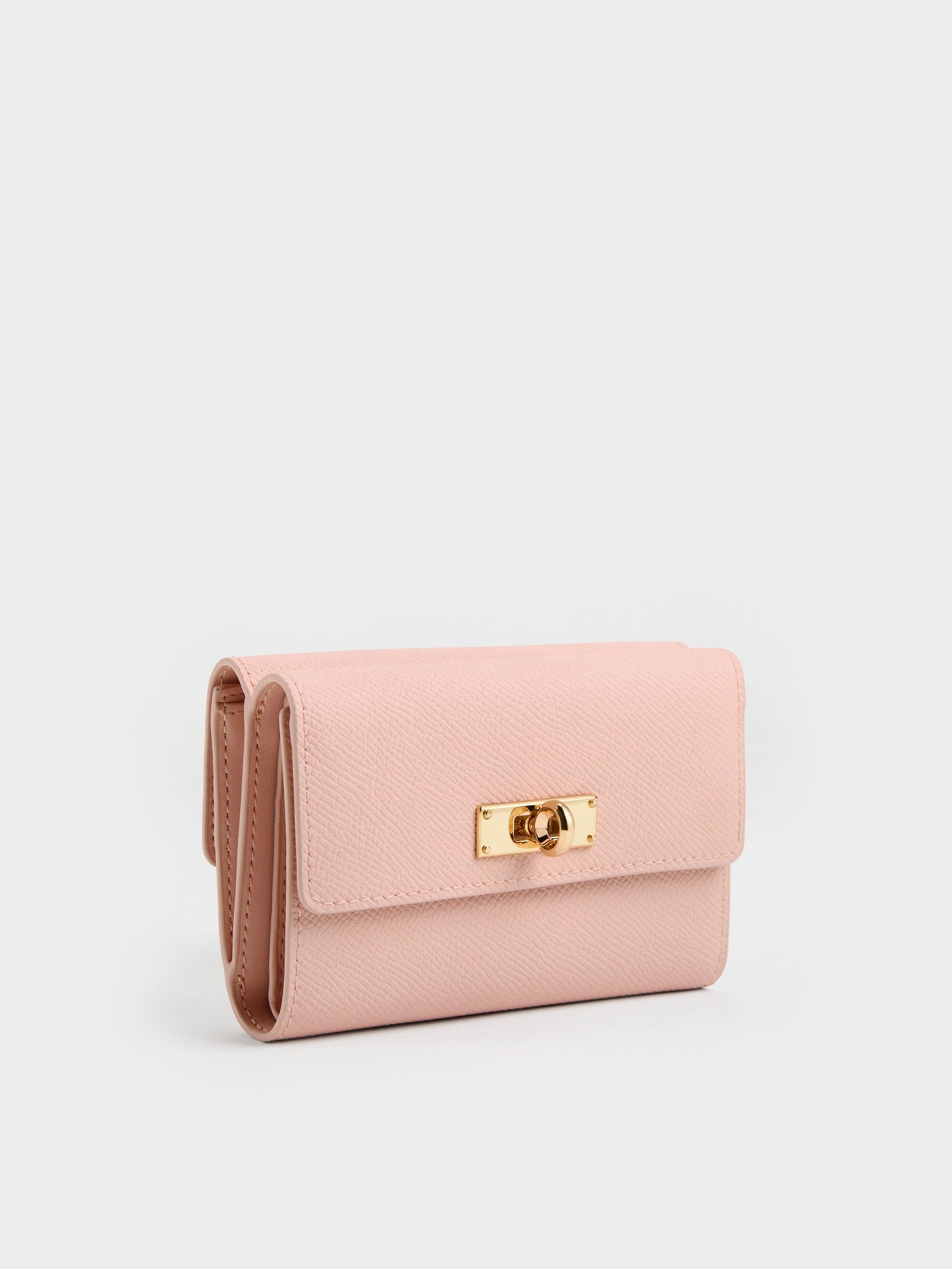 Tricha Turn-Lock Wallet - Pink | CHARLES & KEITH
