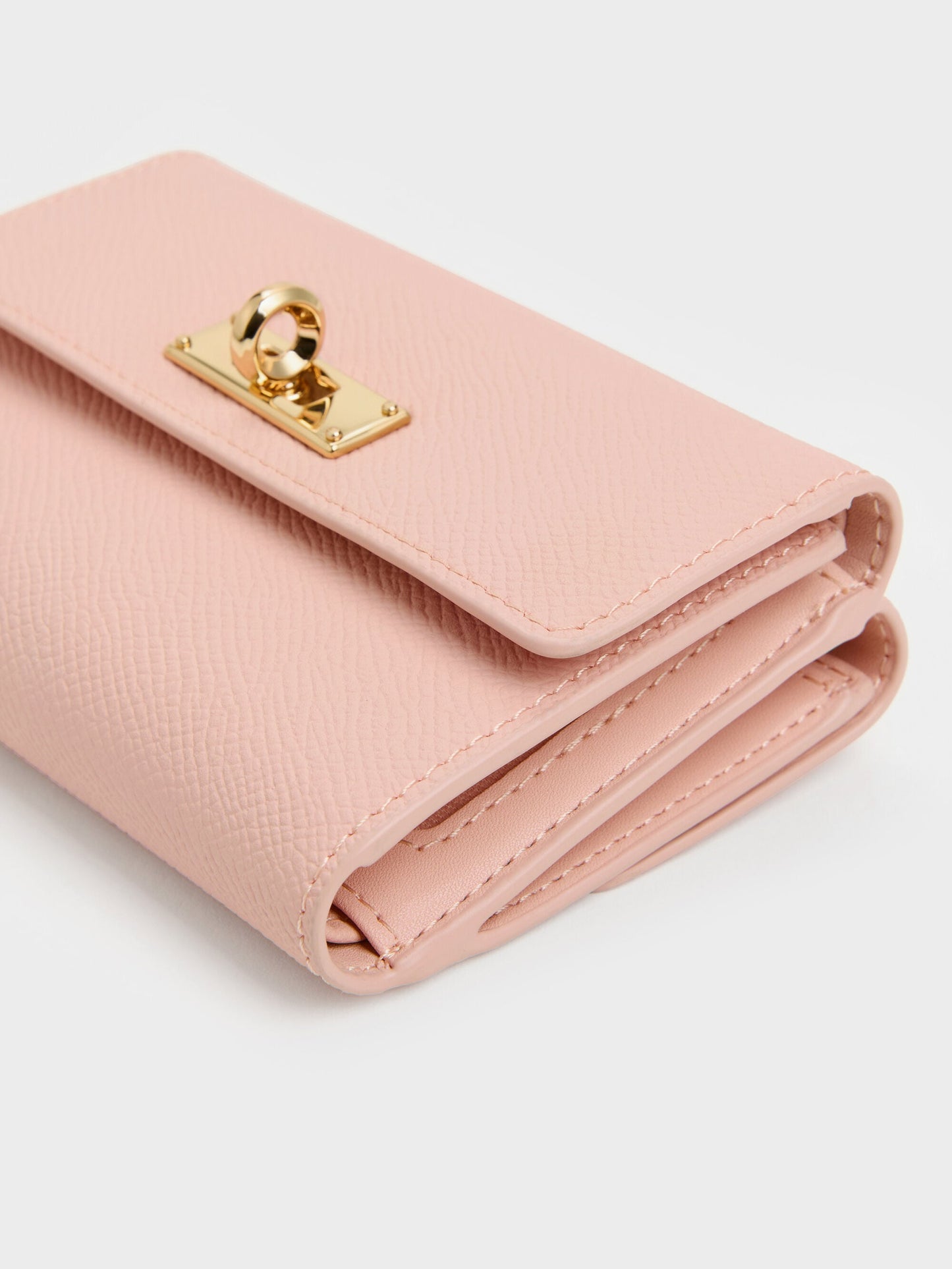 Tricha Turn-Lock Wallet - Pink | CHARLES & KEITH