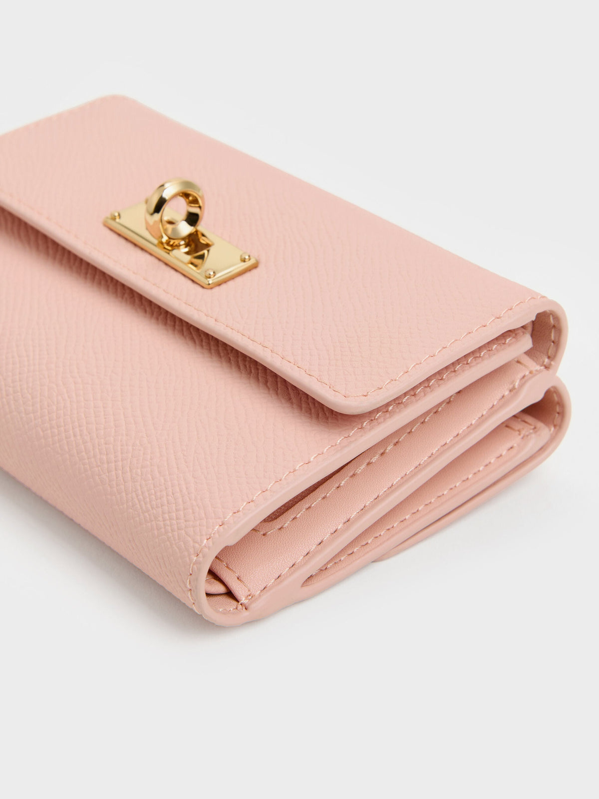 Tricha Turn-Lock Wallet - Pink | CHARLES & KEITH
