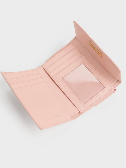 Tricha Turn-Lock Wallet - Pink | CHARLES & KEITH