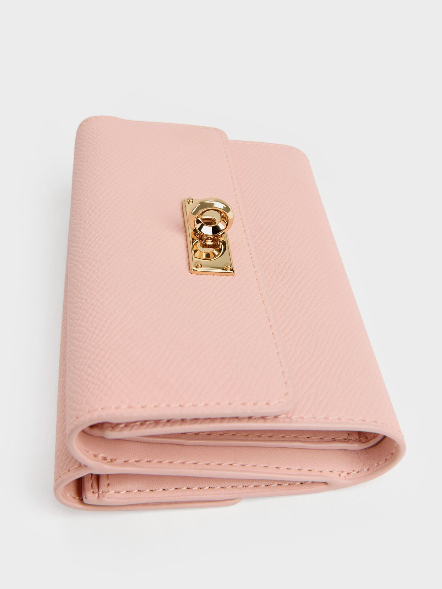 Tricha Turn-Lock Wallet - Pink | CHARLES & KEITH