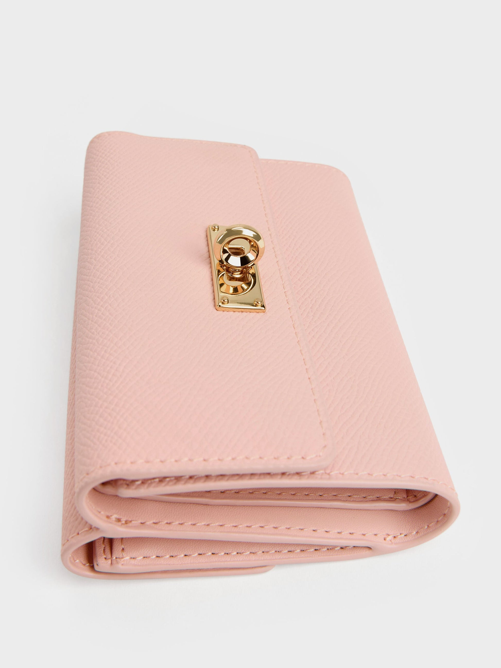 Tricha Turn-Lock Wallet - Pink | CHARLES & KEITH