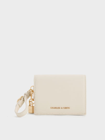 Scottie Small Wallet - Cream | CHARLES & KEITH