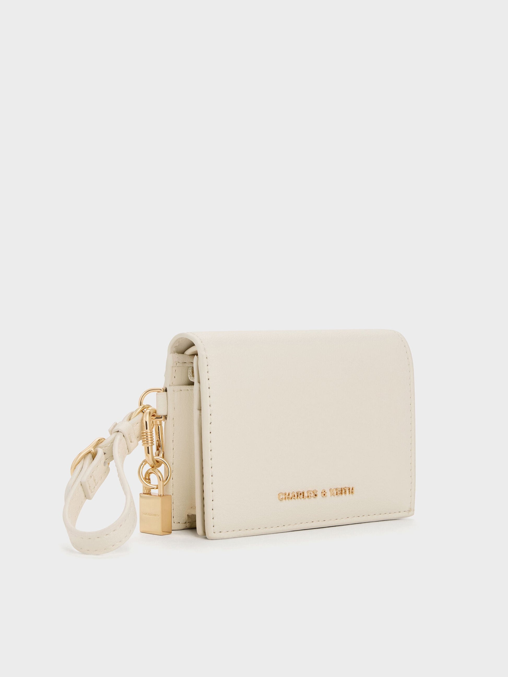 Scottie Small Wallet - Cream | CHARLES & KEITH