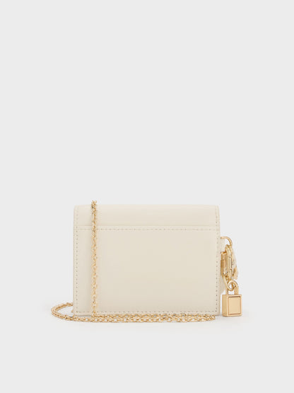 Scottie Small Wallet - Cream | CHARLES & KEITH