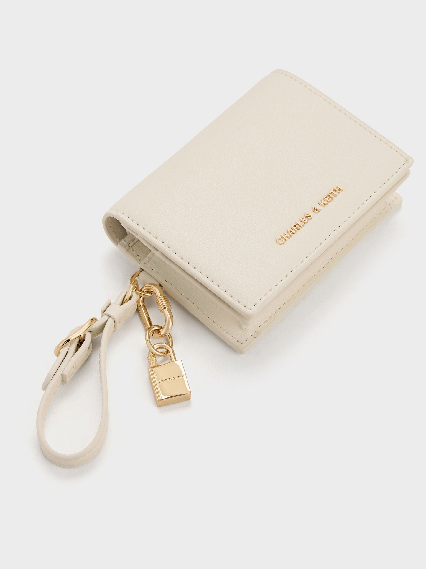 Scottie Small Wallet - Cream | CHARLES & KEITH