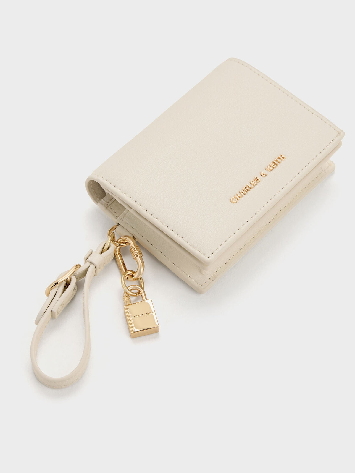 Scottie Small Wallet - Cream | CHARLES & KEITH