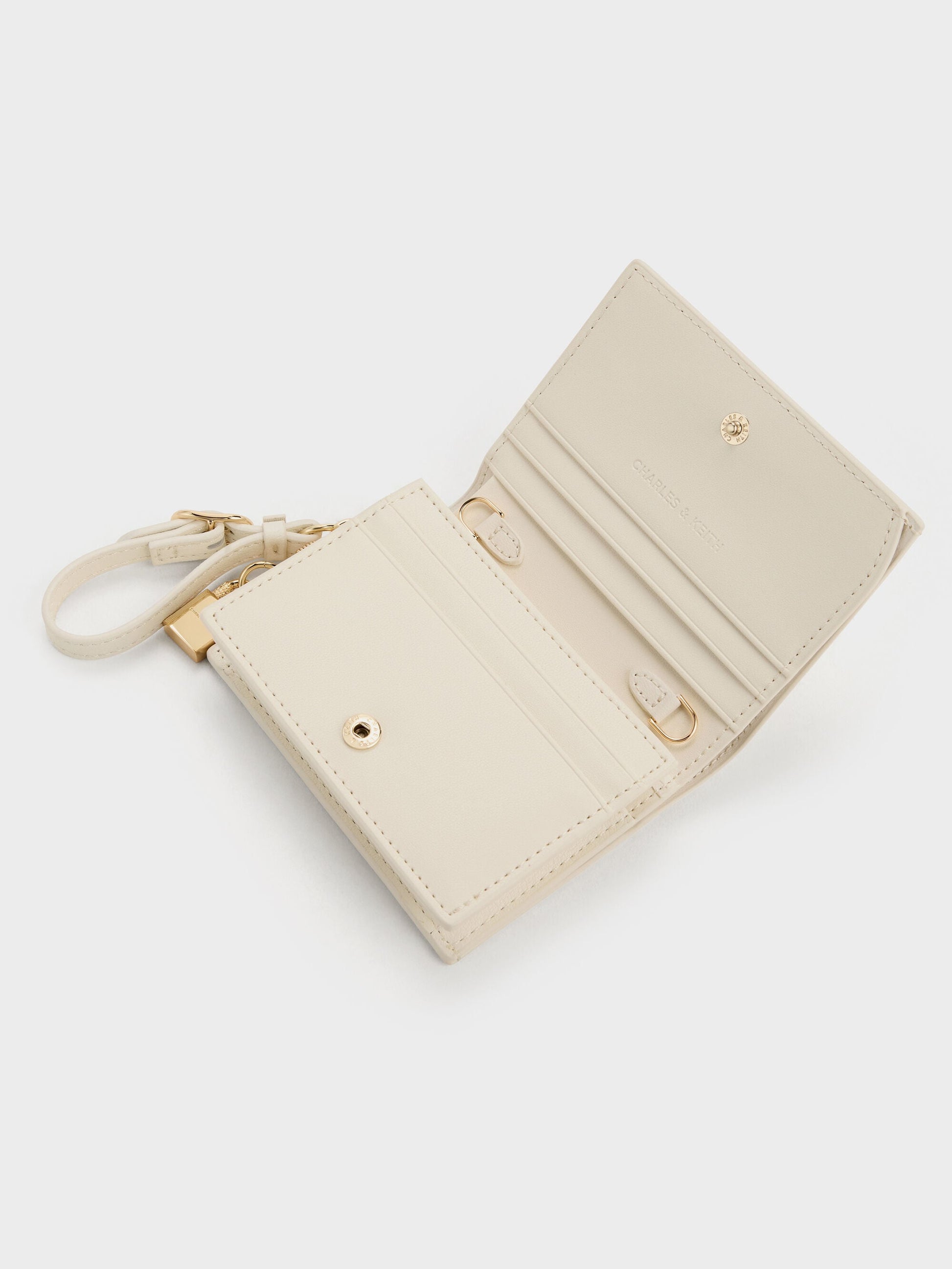 Scottie Small Wallet - Cream | CHARLES & KEITH