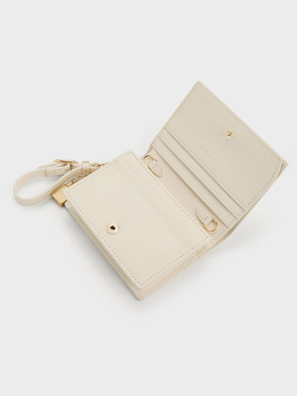 Scottie Small Wallet - Cream | CHARLES & KEITH
