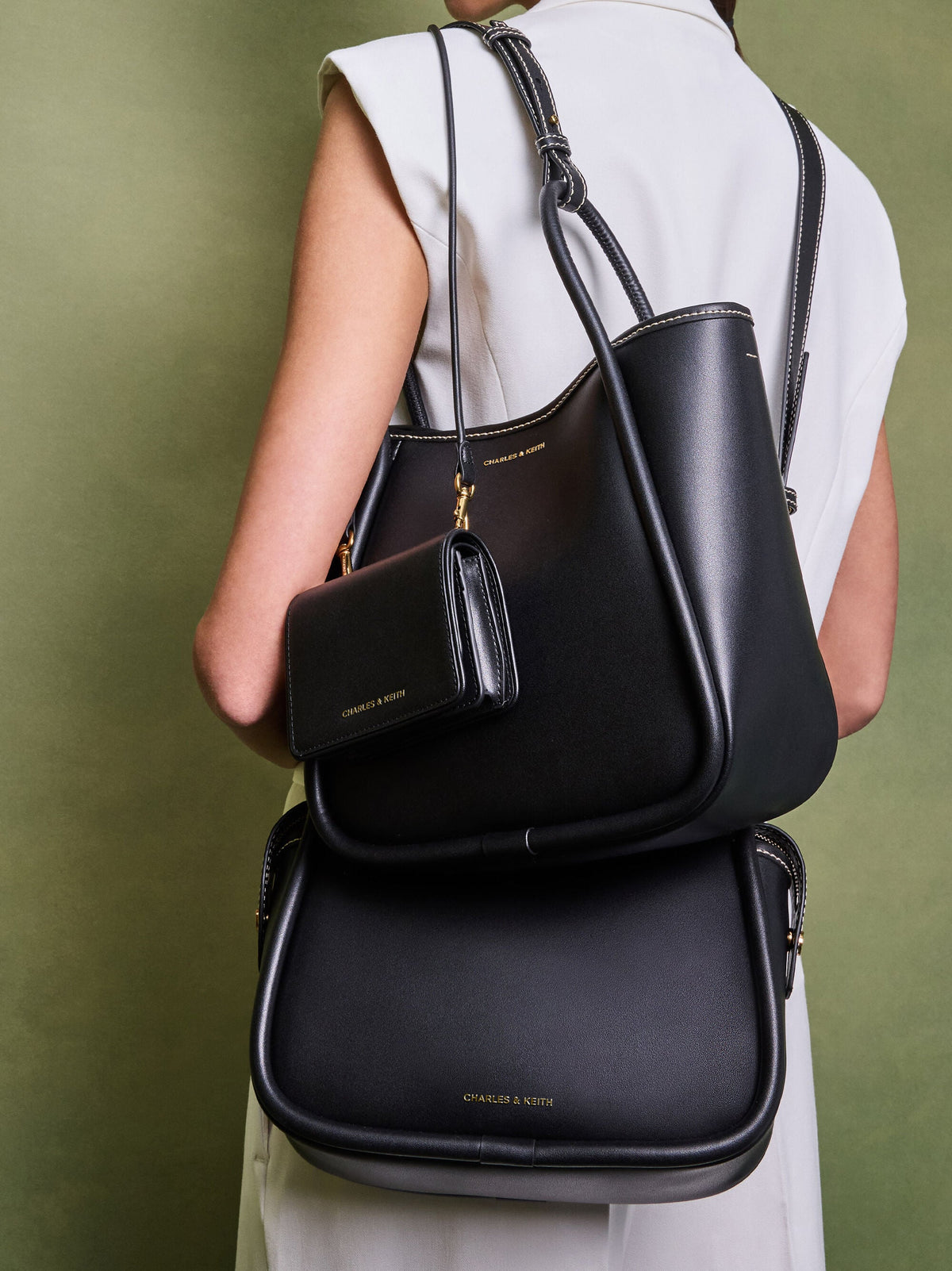 Lyla Knotted-Strap Wallet - Black | CHARLES & KEITH