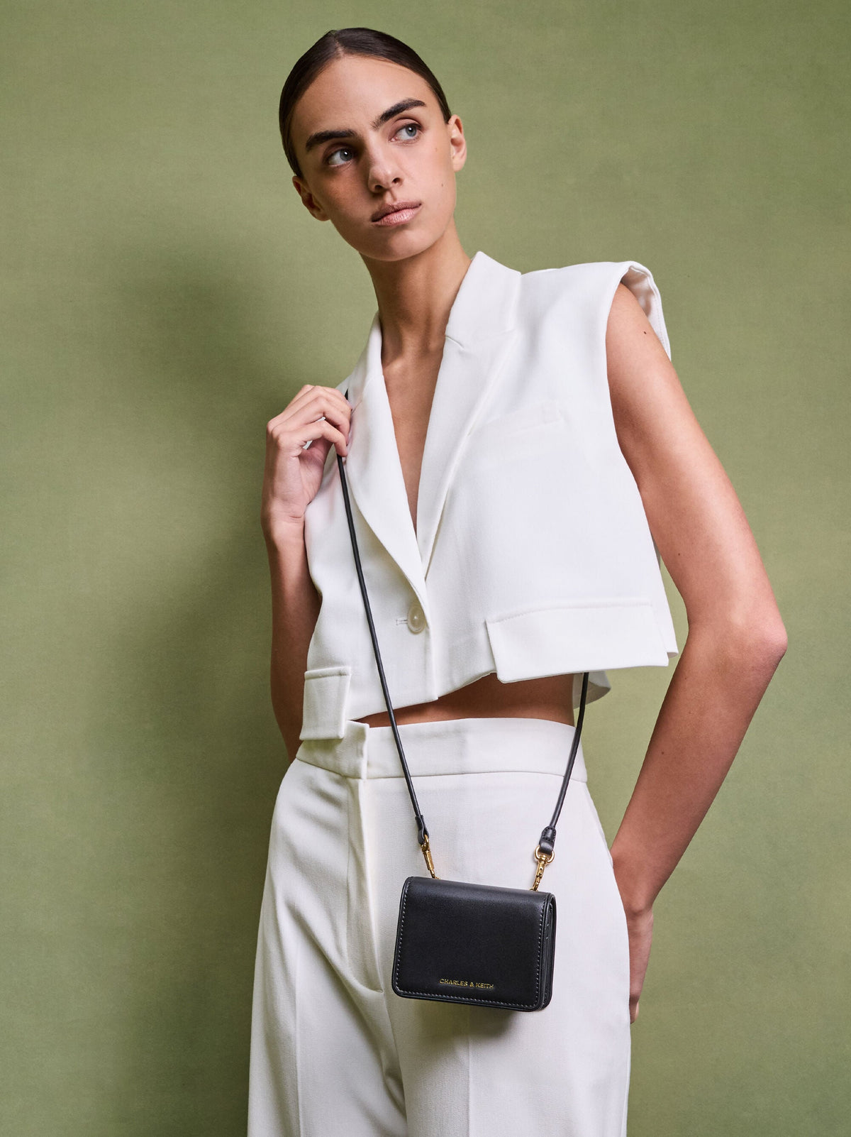 Lyla Knotted-Strap Wallet - Black | CHARLES & KEITH