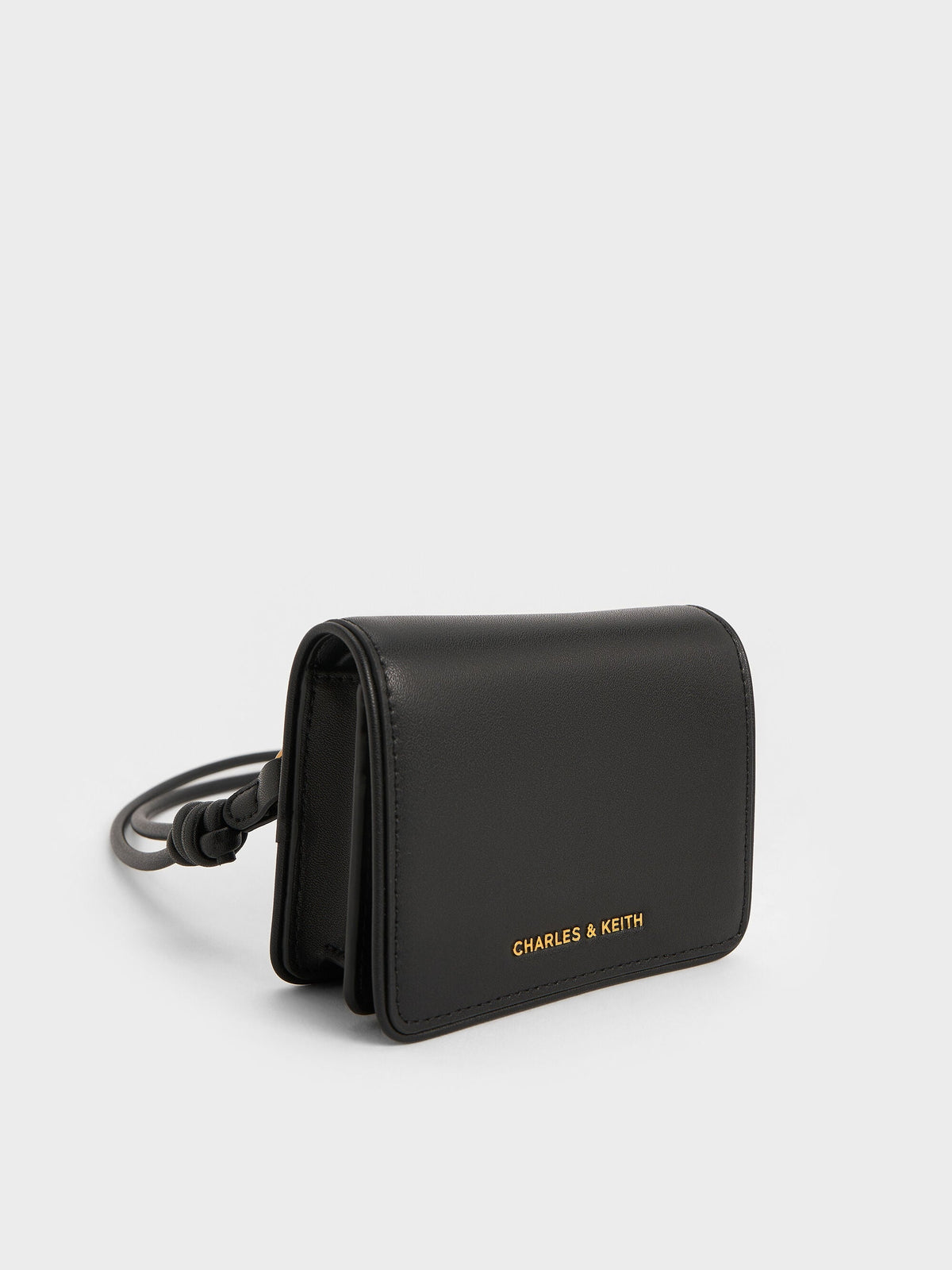 Lyla Knotted-Strap Wallet - Black | CHARLES & KEITH