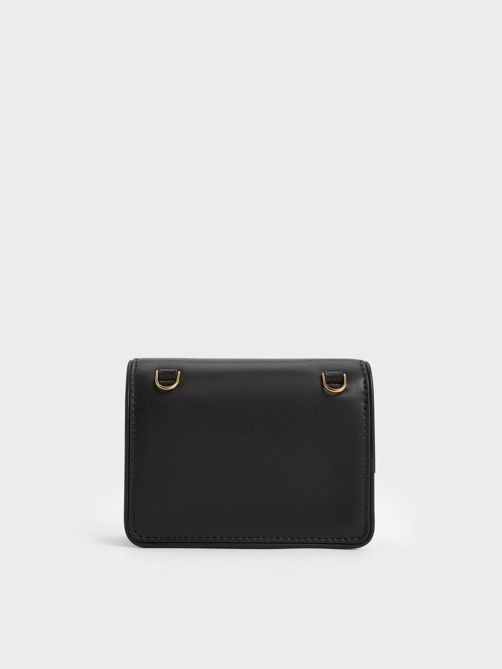 Lyla Knotted-Strap Wallet - Black | CHARLES & KEITH