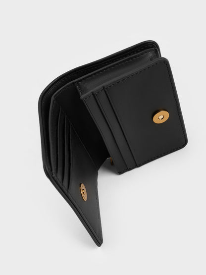 Lyla Knotted-Strap Wallet - Black | CHARLES & KEITH