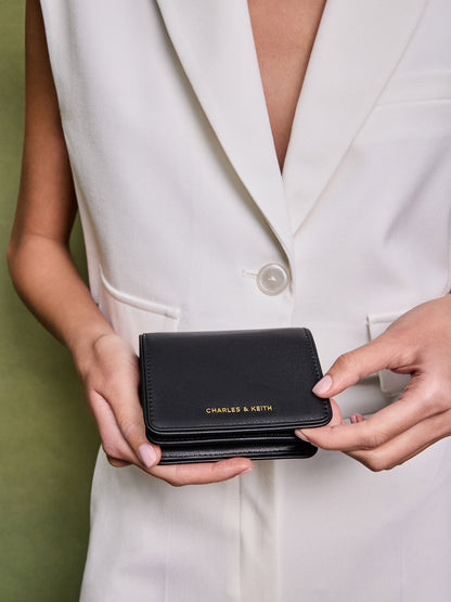 Lyla Knotted-Strap Wallet - Black | CHARLES & KEITH