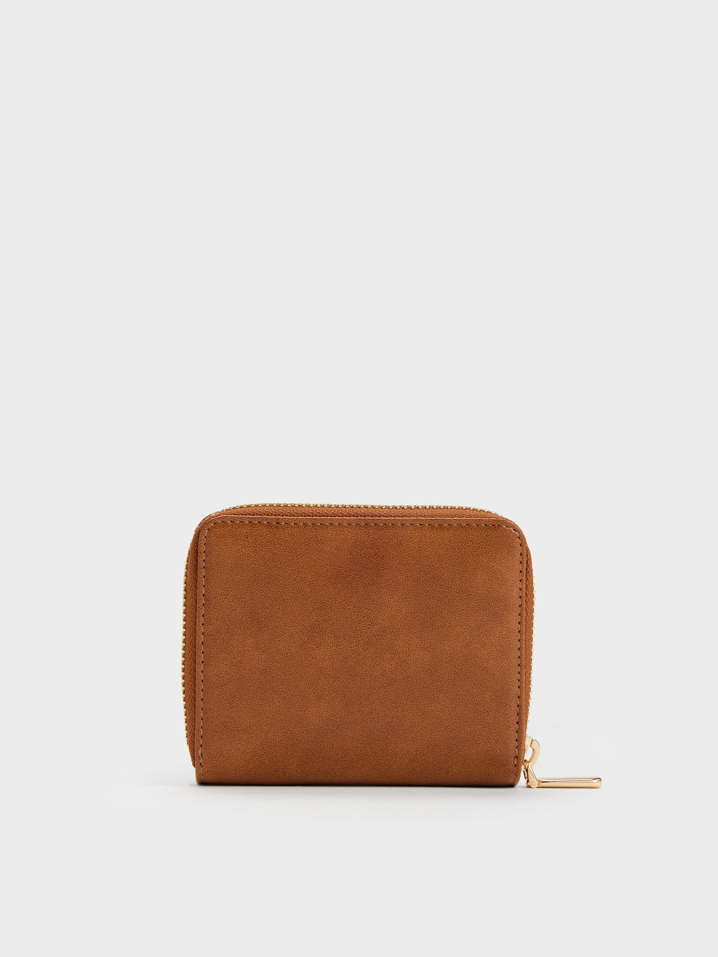 Finley Zip-Around Small Wallet - Distressed Tan | CHARLES & KEITH