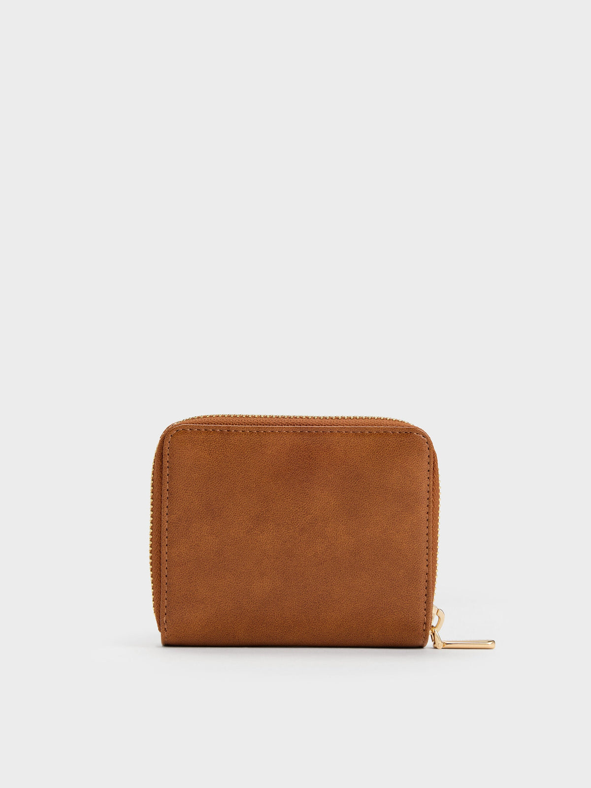 Finley Zip-Around Small Wallet - Distressed Tan | CHARLES & KEITH