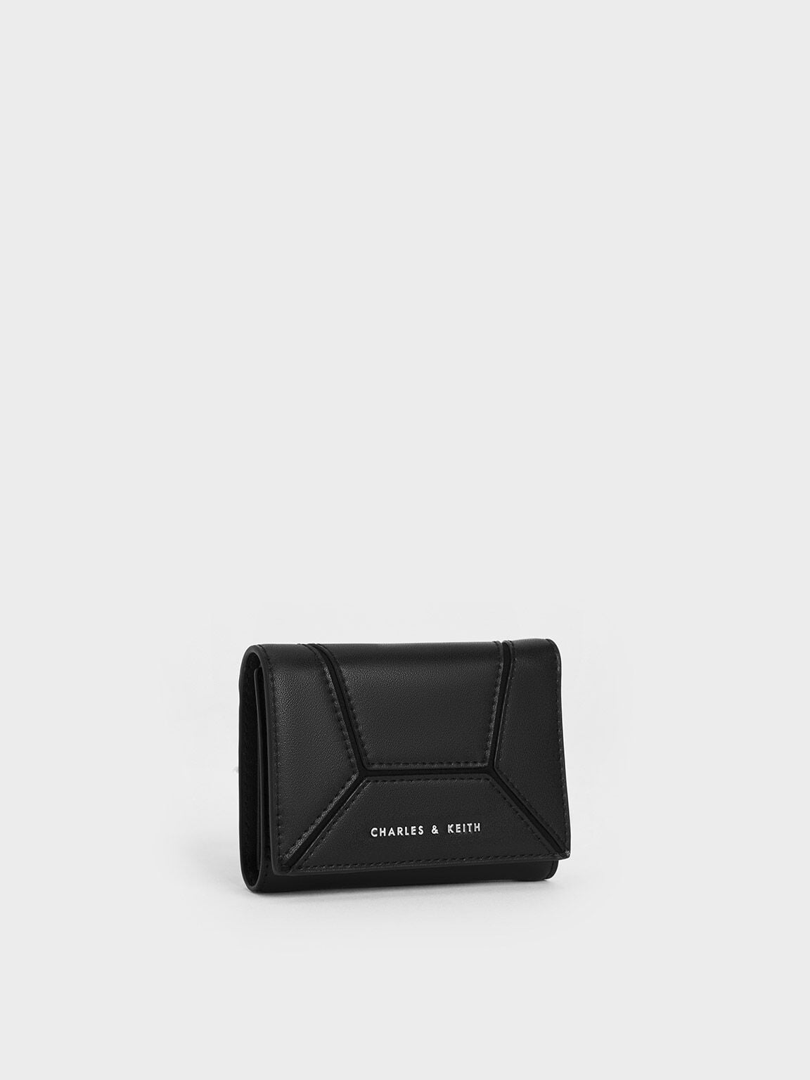 Nasrin Geometric Wallet - Noir | CHARLES & KEITH