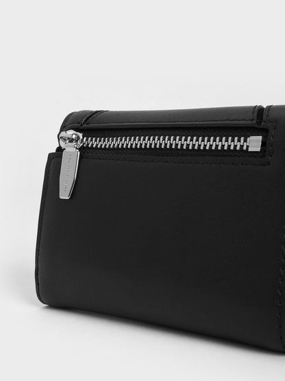 Nasrin Geometric Wallet - Noir | CHARLES & KEITH