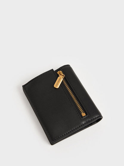 Daisy Bi-Fold Small Wallet - Black | CHARLES & KEITH
