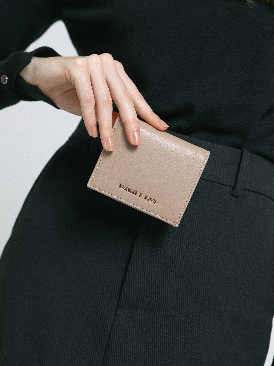 Daisy Bi-Fold Small Wallet - Sand | CHARLES & KEITH