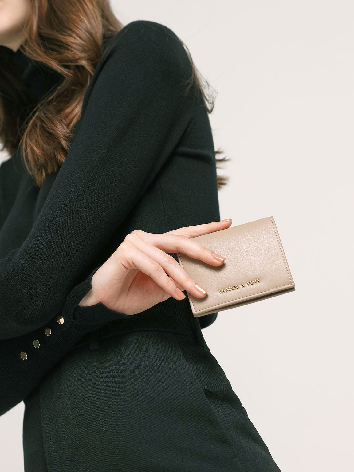 Daisy Bi-Fold Small Wallet - Sand | CHARLES & KEITH