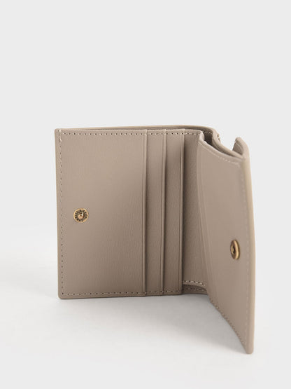 Daisy Bi-Fold Small Wallet - Sand | CHARLES & KEITH