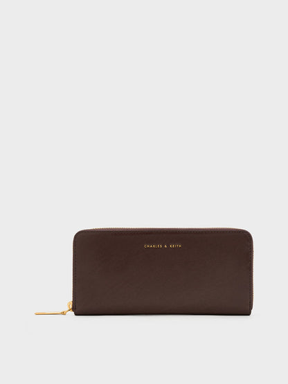 Dulcie Zip-Around Long Wallet - Brown | CHARLES & KEITH