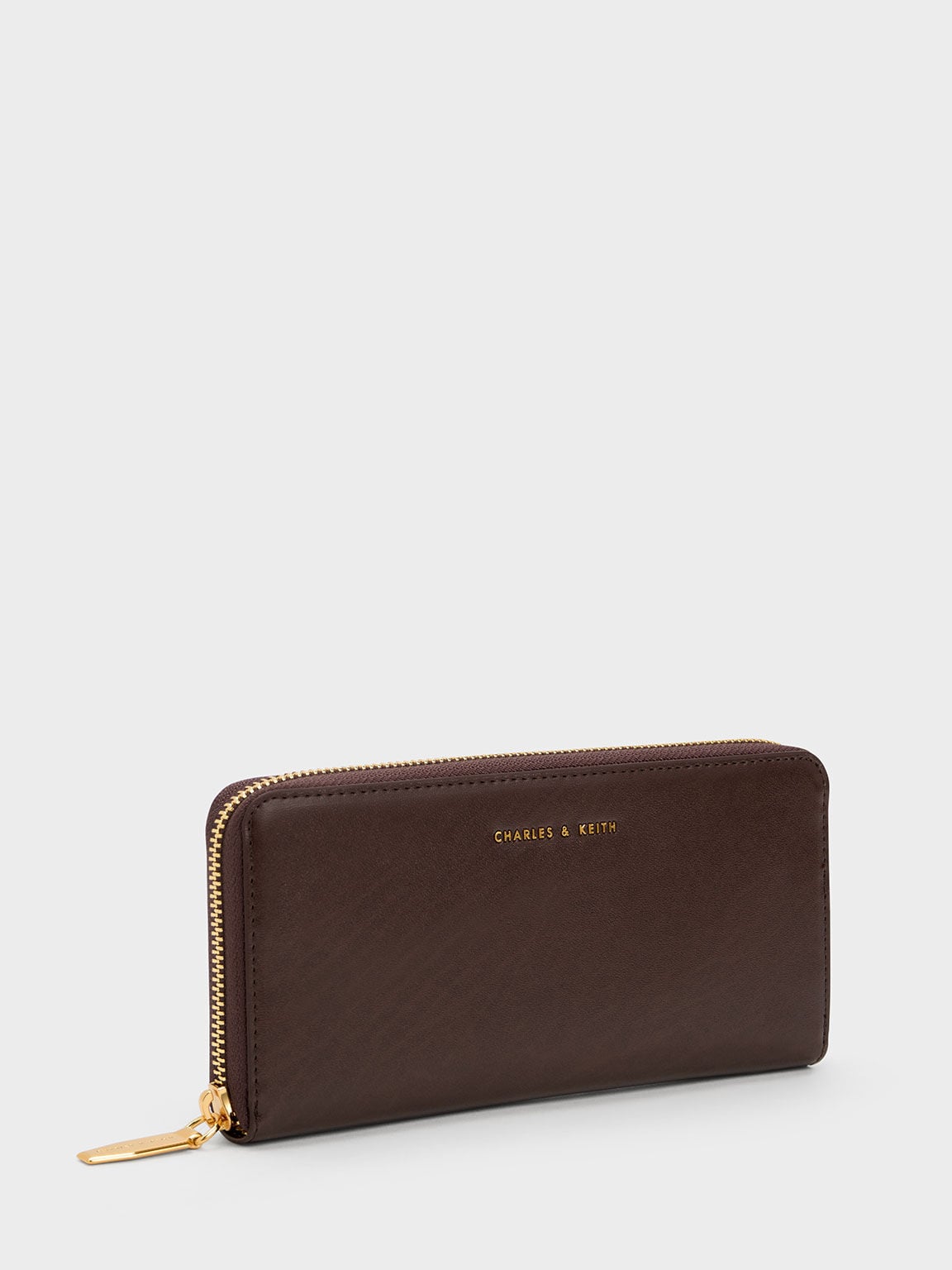 Dulcie Zip-Around Long Wallet - Brown | CHARLES & KEITH