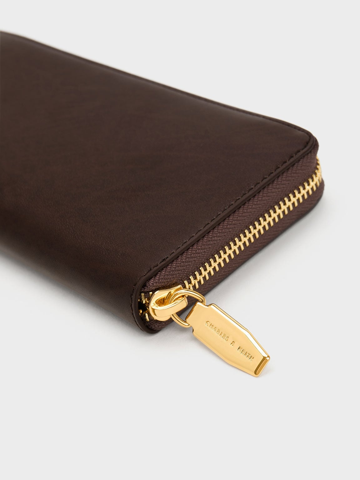 Dulcie Zip-Around Long Wallet - Brown | CHARLES & KEITH