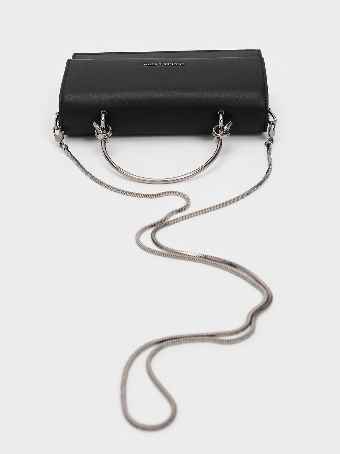 Kristine Sculptural-Handle Long Wallet - Noir | CHARLES & KEITH