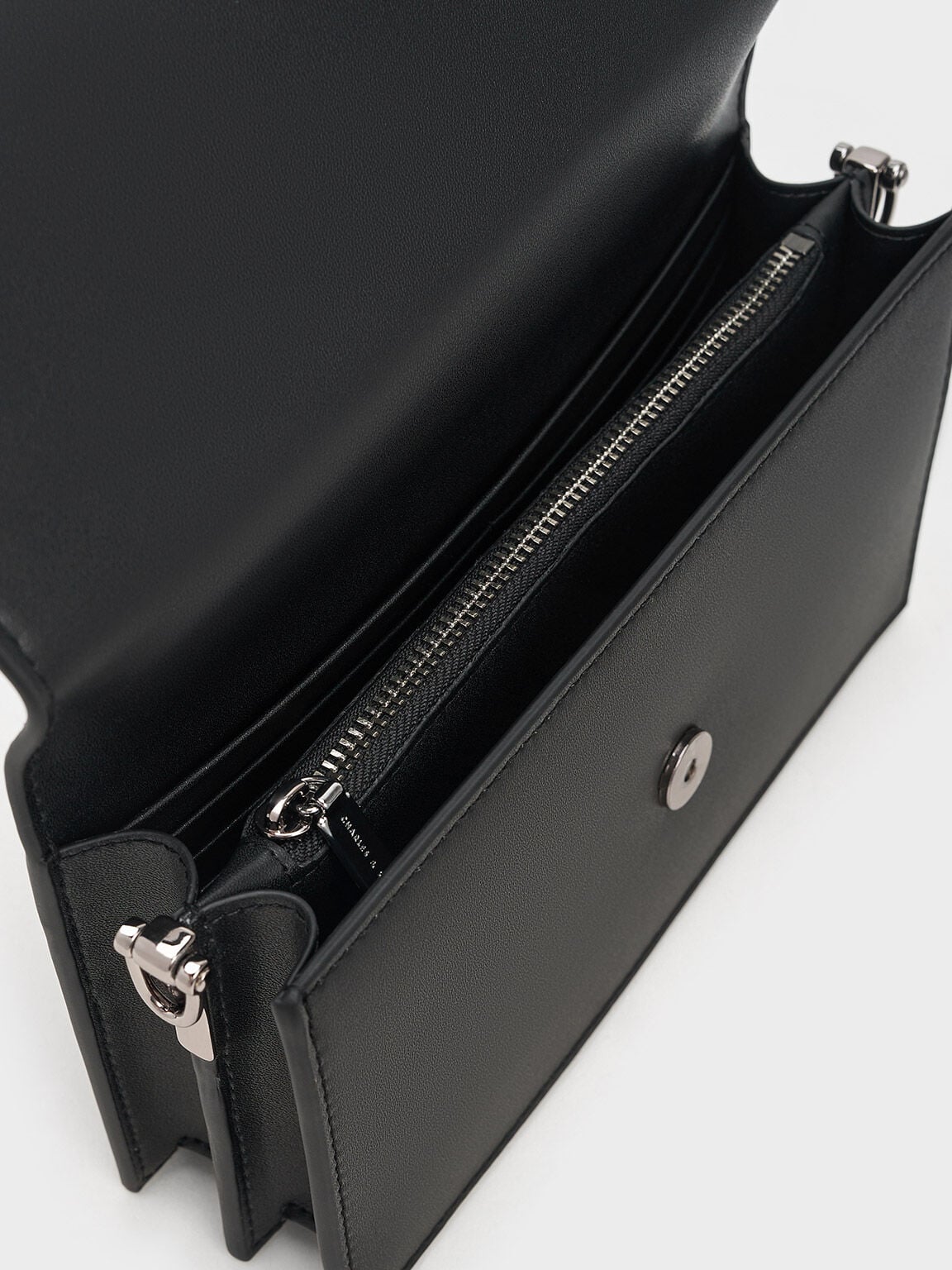 Kristine Sculptural-Handle Long Wallet - Noir | CHARLES & KEITH
