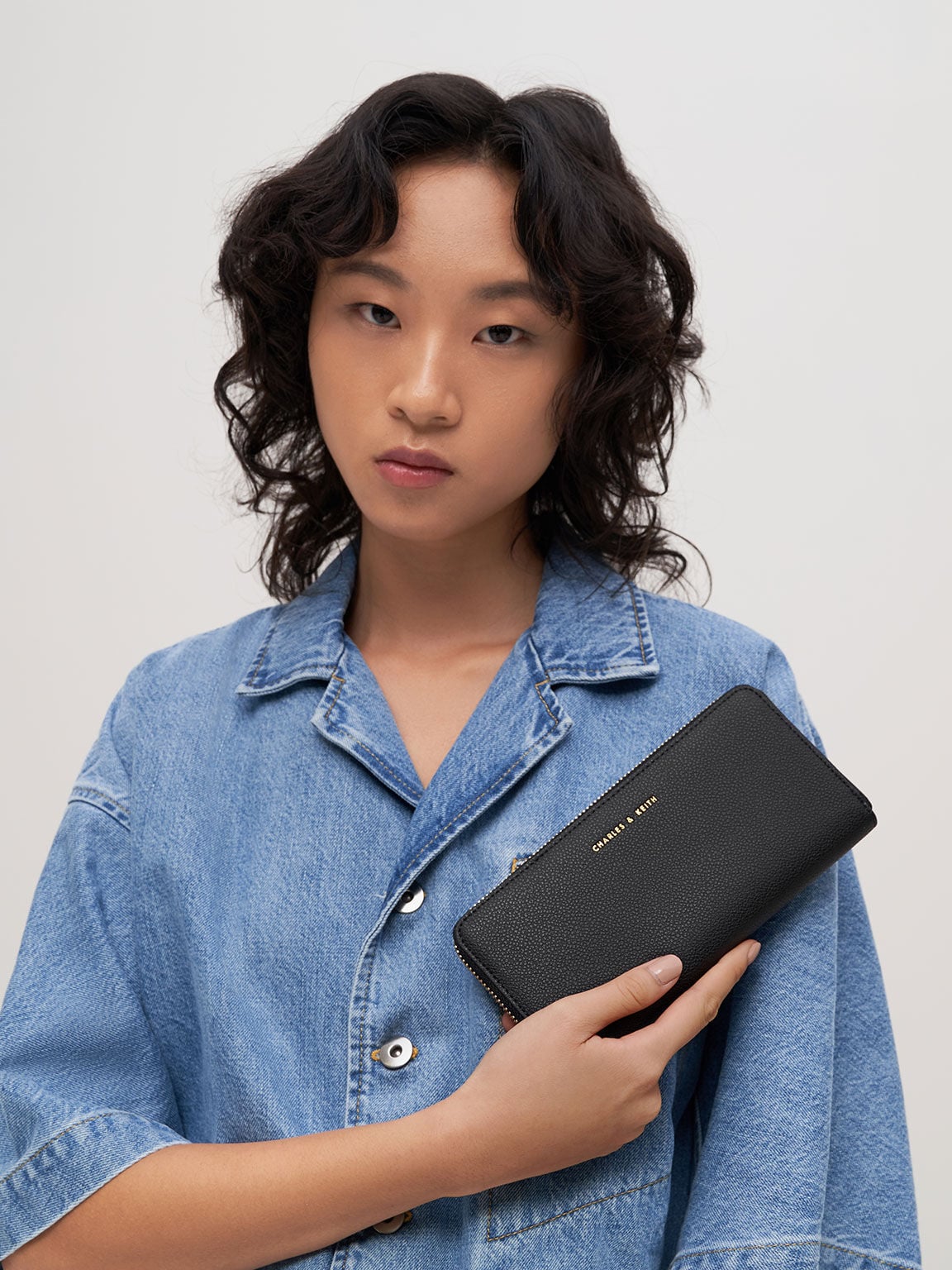 Dulcie Zip-Around Long Wallet - Black | CHARLES & KEITH